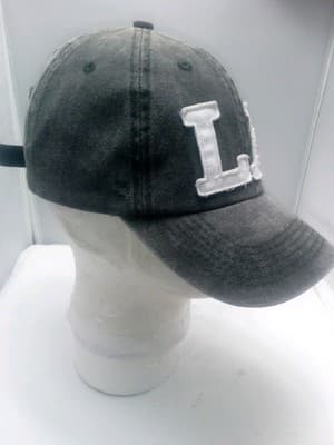 Women Robin Ruth Los Angeles Adjustable Hat Cap Cotton Casual Logo Grey/ White - Thumbnail 3