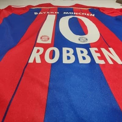 BAYERN ADIDAS 2014/2015 FOOTBALL SOCCER HOME JERSEY #10 ROBBEN SIZE large - Thumbnail 7
