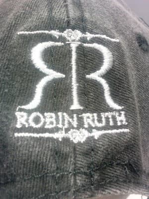 Women Robin Ruth Los Angeles Adjustable Hat Cap Cotton Casual Logo Grey/ White - Thumbnail 5