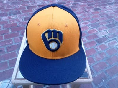 Milwaukee Brewers 2021 OC Sports Strapback Osfm Black /Yellow