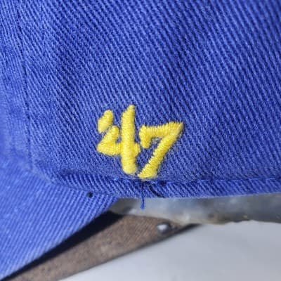 Golden State Warriors 47 Brand Clean Up Hat Adjustable Cap Blue - Thumbnail 7