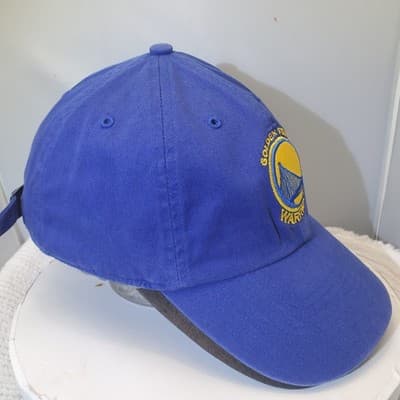 Golden State Warriors 47 Brand Clean Up Hat Adjustable Cap Blue - Thumbnail 4