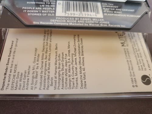 Depeche Mode - Some Great Reward, 1984, Sire 25194-4 Cassette - Thumbnail 3