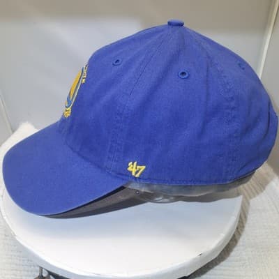Golden State Warriors 47 Brand Clean Up Hat Adjustable Cap Blue - Thumbnail 2
