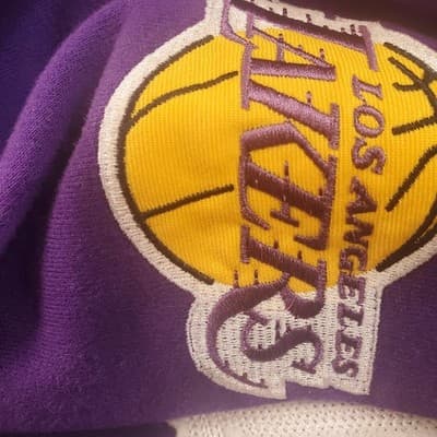NBA Los Angeles Lakers Old Time style purple cotton hoodie size xl - Thumbnail 9