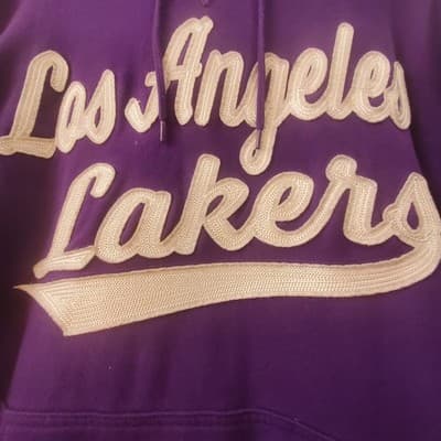 NBA Los Angeles Lakers Old Time style purple cotton hoodie size xl - Thumbnail 4