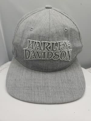 Harley-Davidson Los Angeles Snapback Baseball Hat Gray Wool Cap - Image 1