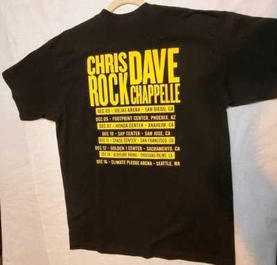 2022 Dave Chappelle and Chris Rock West Coast Tour Two Legends Sz XL T-Shirt - Thumbnail 7