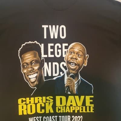 2022 Dave Chappelle and Chris Rock West Coast Tour Two Legends Sz XL T-Shirt - Thumbnail 3