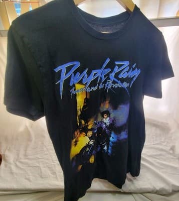 Prince/Purple Rain Black Size Medium T-shirt - Thumbnail 2