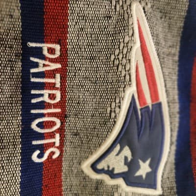 PATRIOTS Football Mexican Blanket Embroidered Backpack Bag Red White Blue - Thumbnail 3