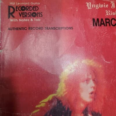 YNGWIE MALMSTEEN Rising Force MARCHING OUT GUITAR TABLATURE SONGBOOK RARE - Thumbnail 2
