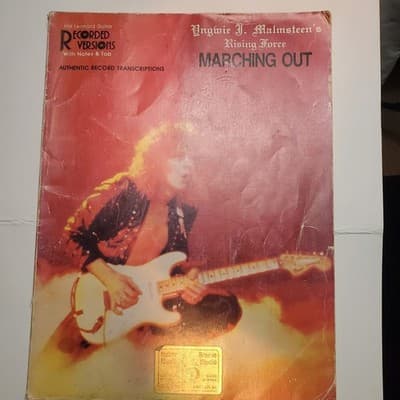 YNGWIE MALMSTEEN Rising Force MARCHING OUT GUITAR TABLATURE SONGBOOK RARE - Image 1