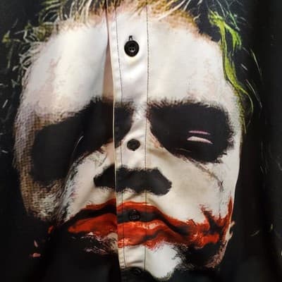 Greater Half Joker Baseball Jersey Shirt Men Size 4xl Batman - Thumbnail 2