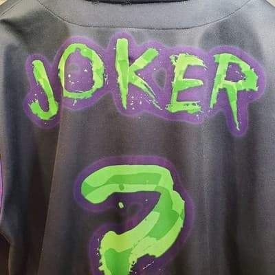 Greater Half Joker Baseball Jersey Shirt Men Size 4xl Batman - Thumbnail 4