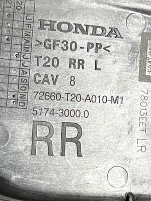 2022-25 Honda Civic Int. Door Handle Left REAR (driver Side) 72660-T20-A010-M1 - Thumbnail 3