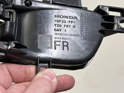 2022-25 Honda Civic Interior Door Handle Right Front (Passngr) 72120-T20-A010-M1 - Thumbnail 4