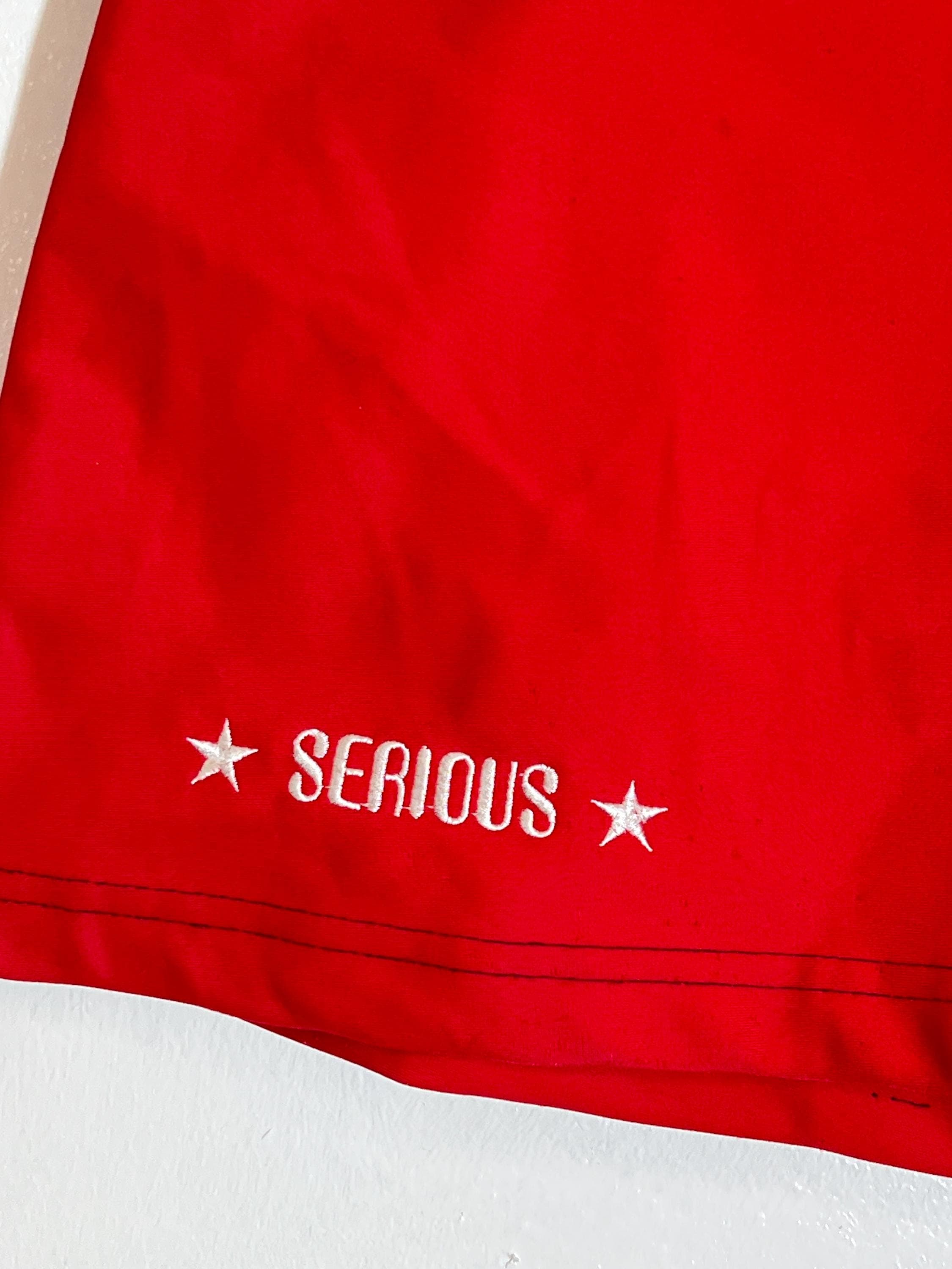 VTG 1990s SERIOUS L.A. Red Neoprene Mini Skirt, Sz. M - Thumbnail 2