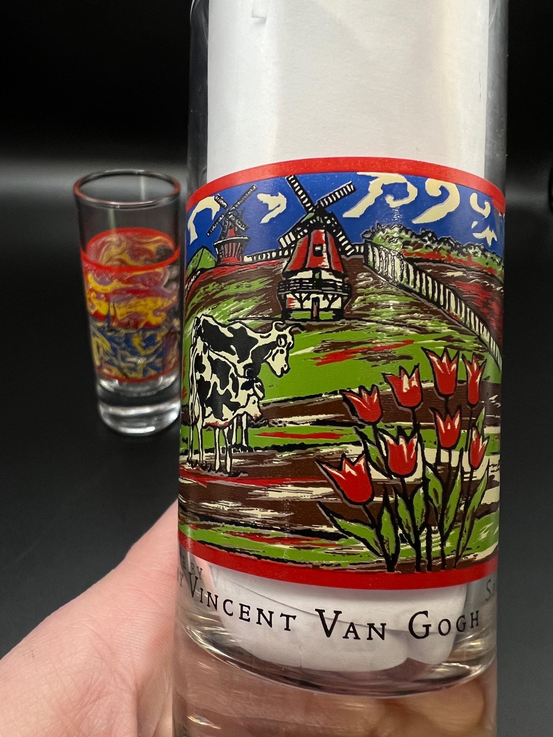 Vintage Van Gogh Starry Night Shot Glass Trio | Impressionist Art Barware Set - Thumbnail 5