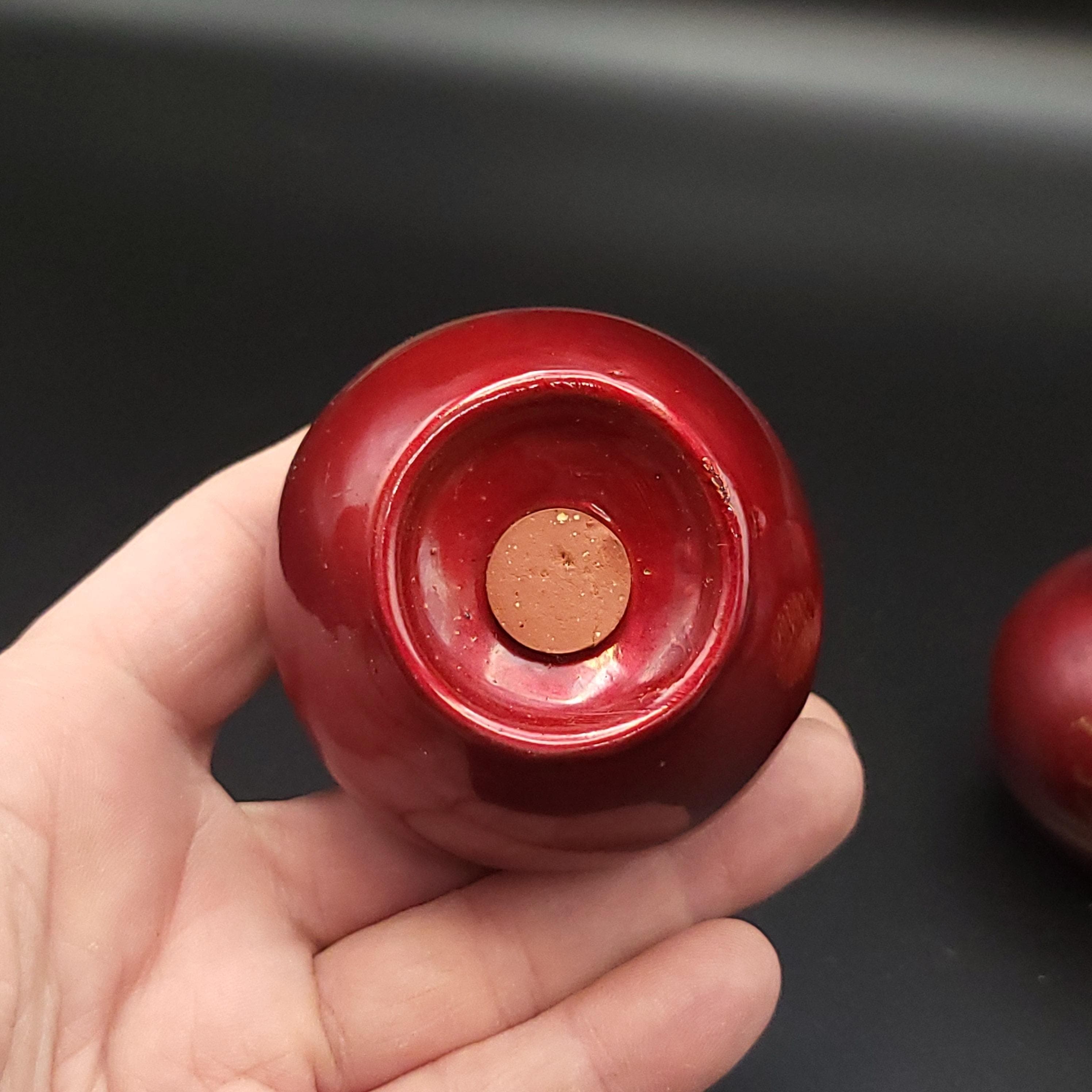 1950s Okinawa Lacquerware Sauce Dish Set with Salt & Pepper Shakers - Thumbnail 4