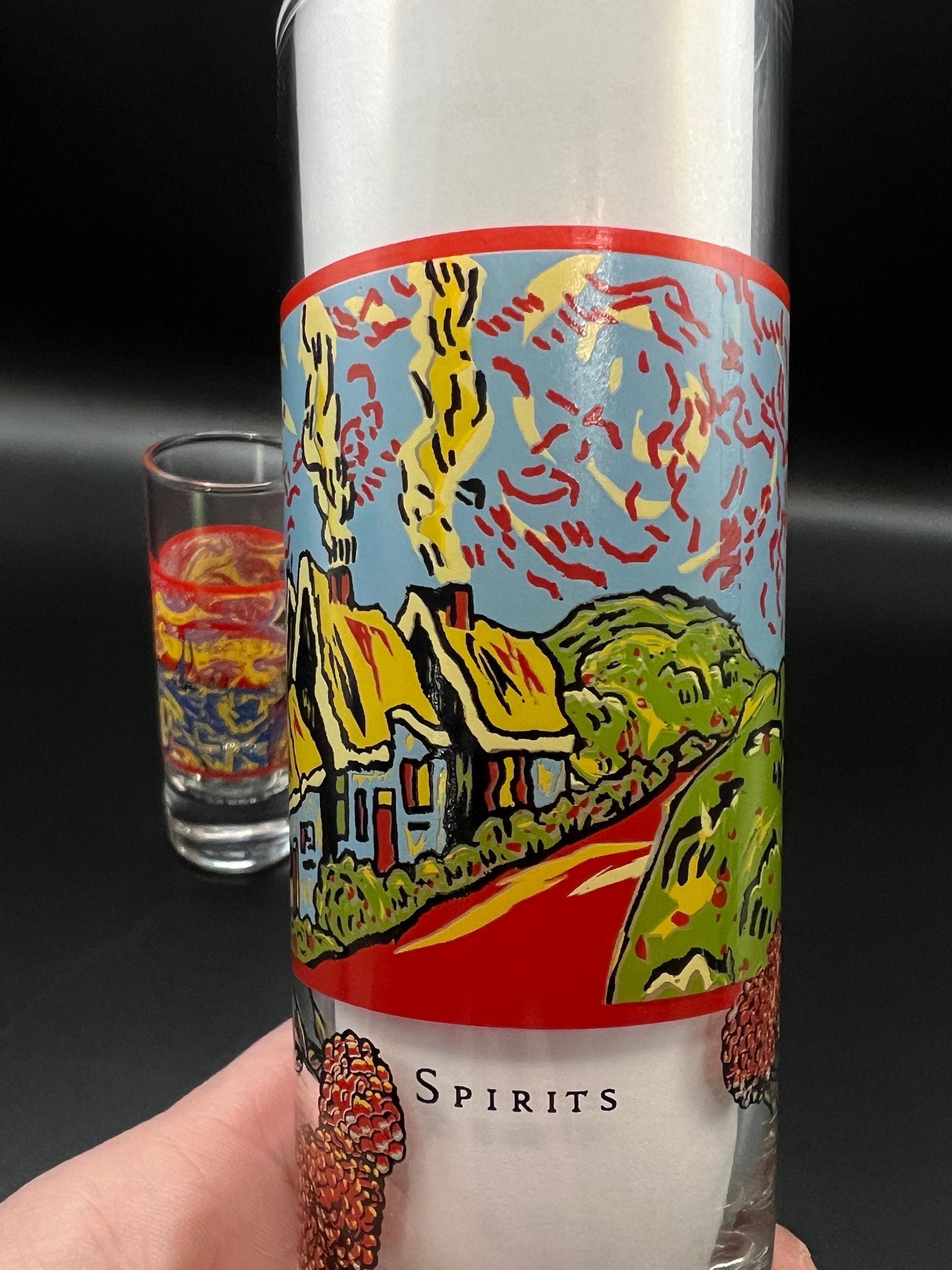 Vintage Van Gogh Starry Night Shot Glass Trio | Impressionist Art Barware Set - Thumbnail 3
