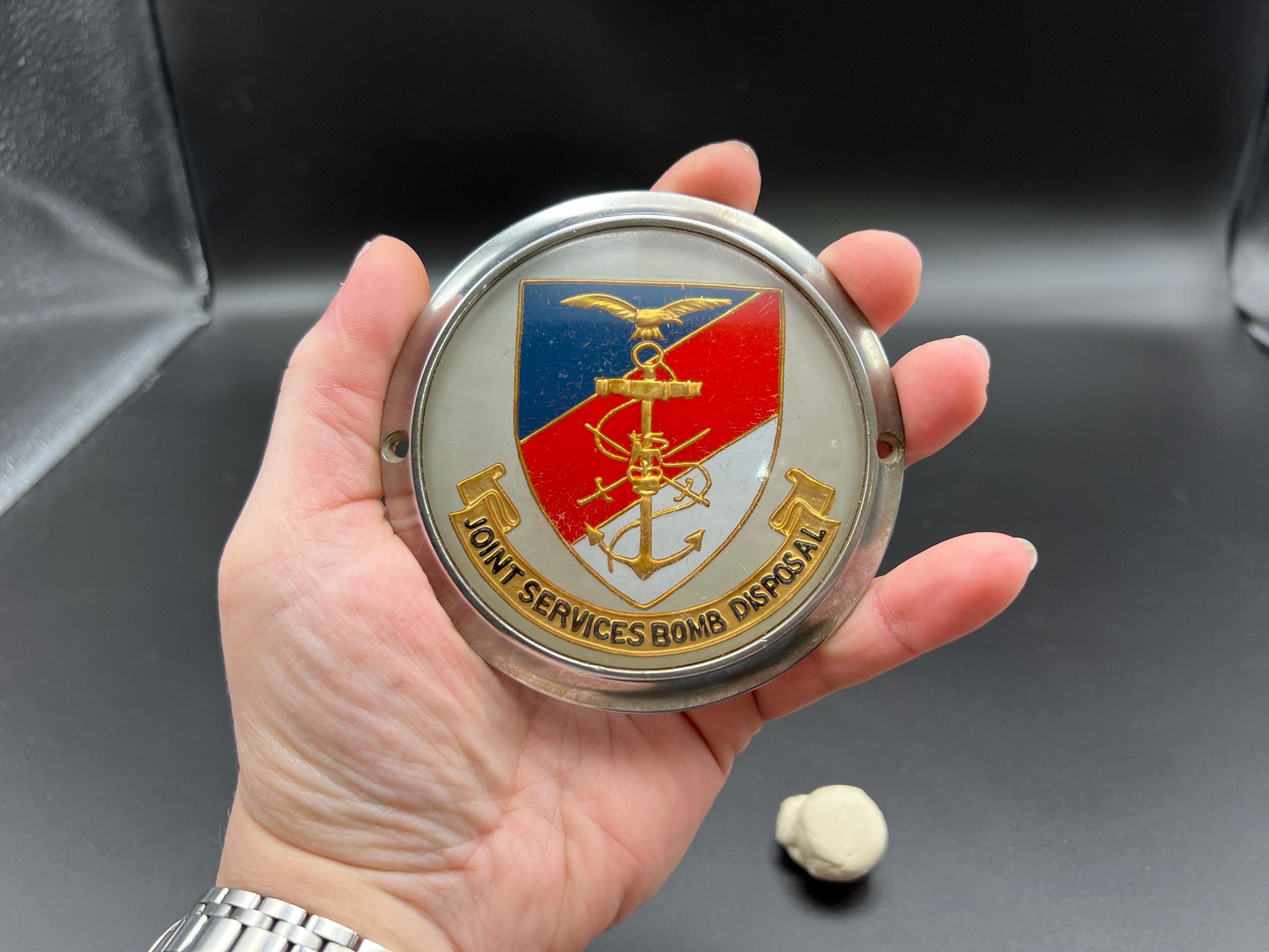 Vintage British Joint Services Bomb Disposal Emblem, UK EOD, Royal Engineers - Thumbnail 4