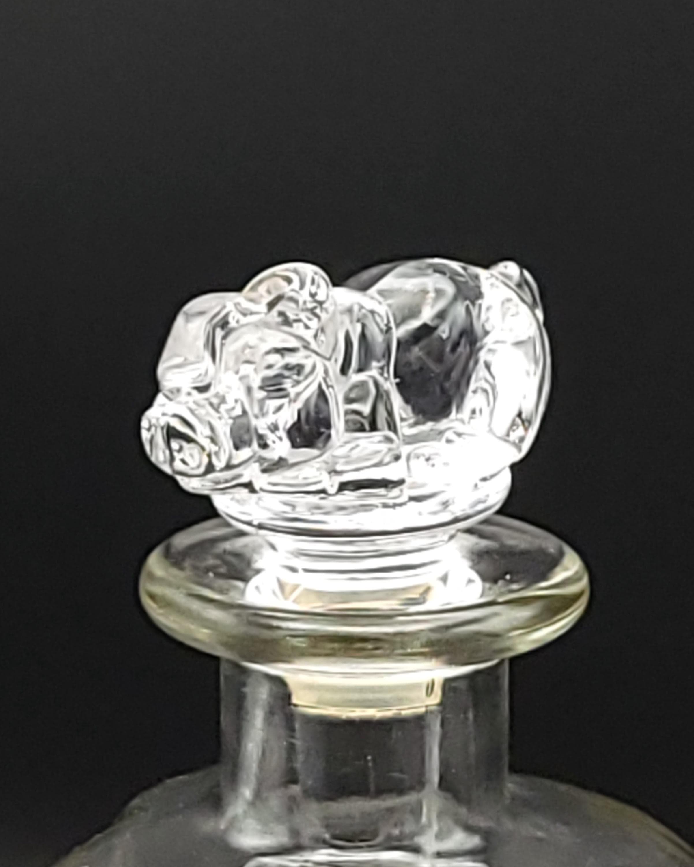 Vintage Mikasa Lead Crystal Pig Bottle Stopper | Farm Friend Sleeping Piggy Wine Topper - Image 1