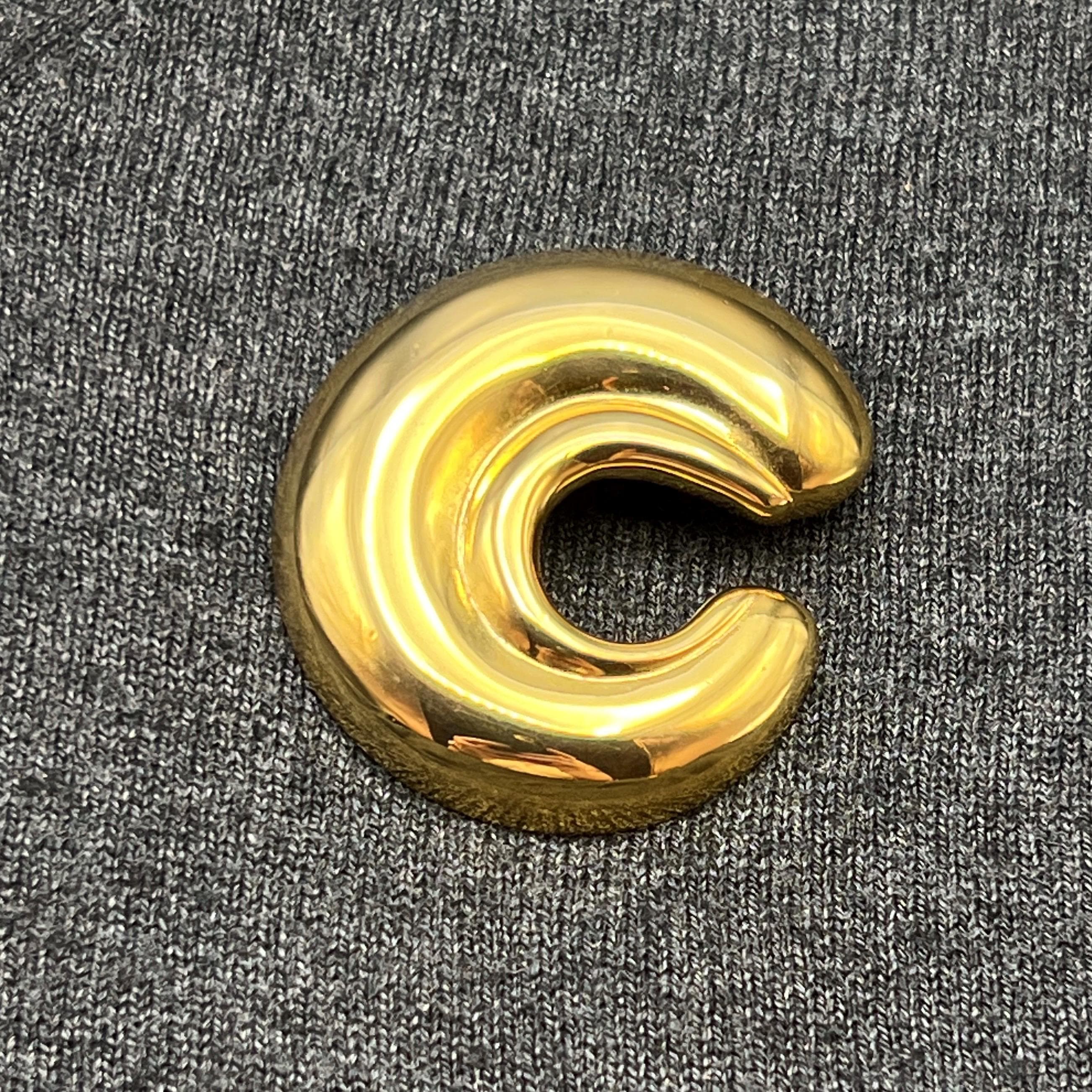 VTG 1980s Gold Tone Swirl Brooch - Image 1