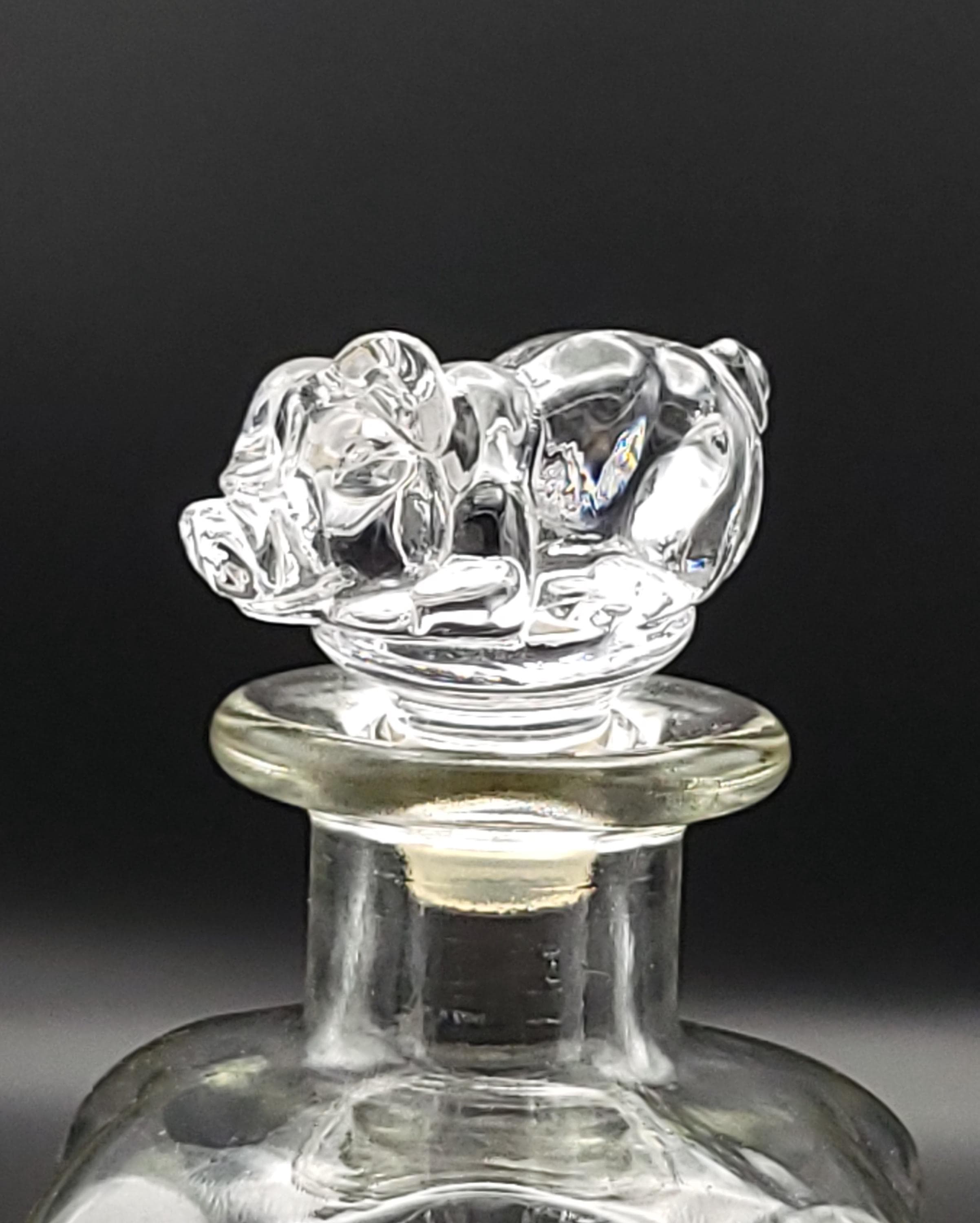Vintage Mikasa Lead Crystal Pig Bottle Stopper | Farm Friend Sleeping Piggy Wine Topper - Thumbnail 7