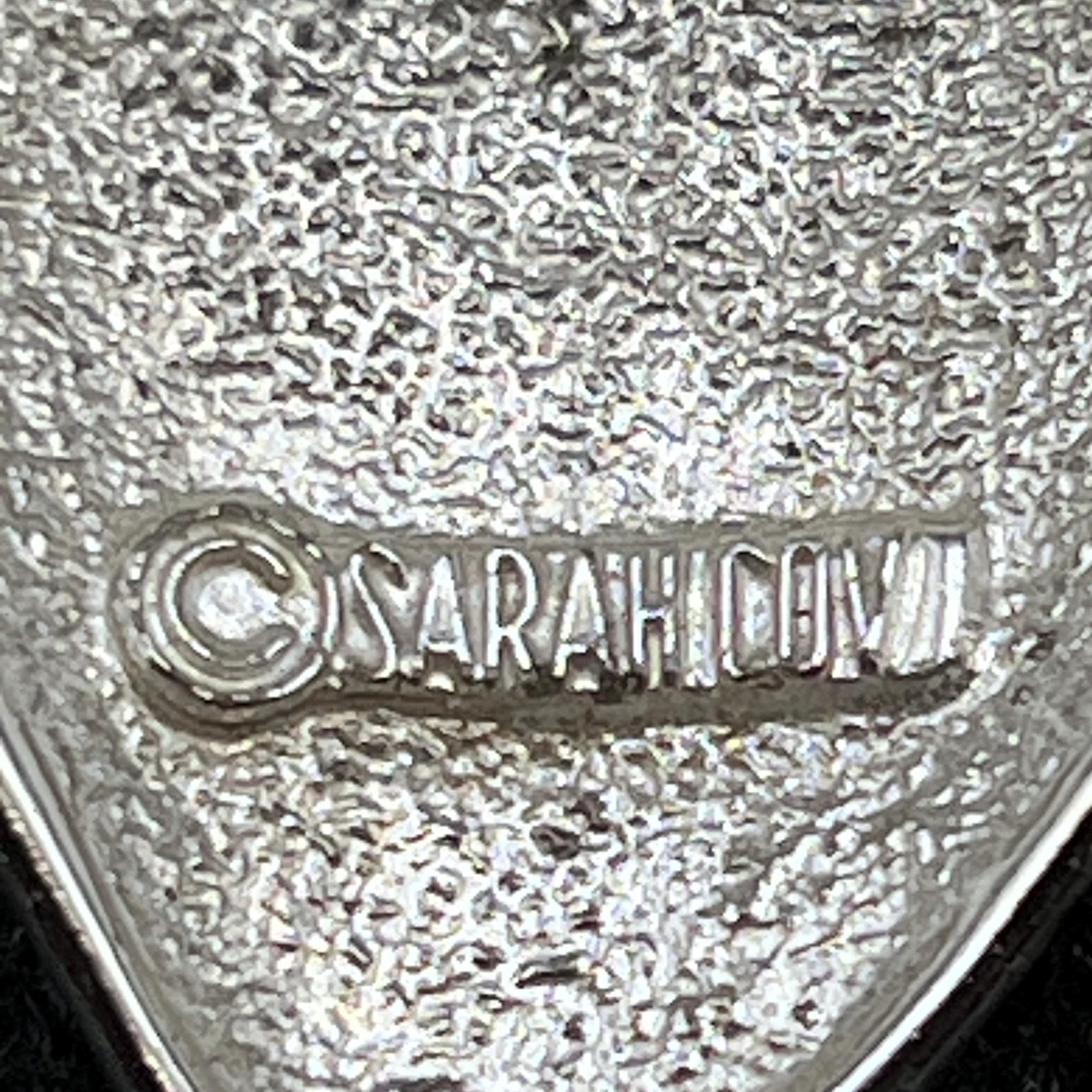 VTG Mid Century Sarah Coventry Strawberry Brooch, Silver Tone, Signed - Thumbnail 3