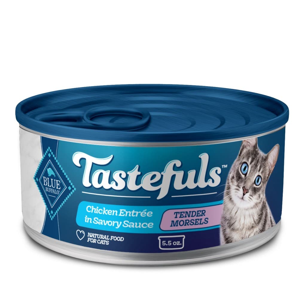 15 Cans Blue Buffalo Tastefuls Adult Cat food Chicken Morsels Gravy 5oz exp 2028 - Thumbnail 4