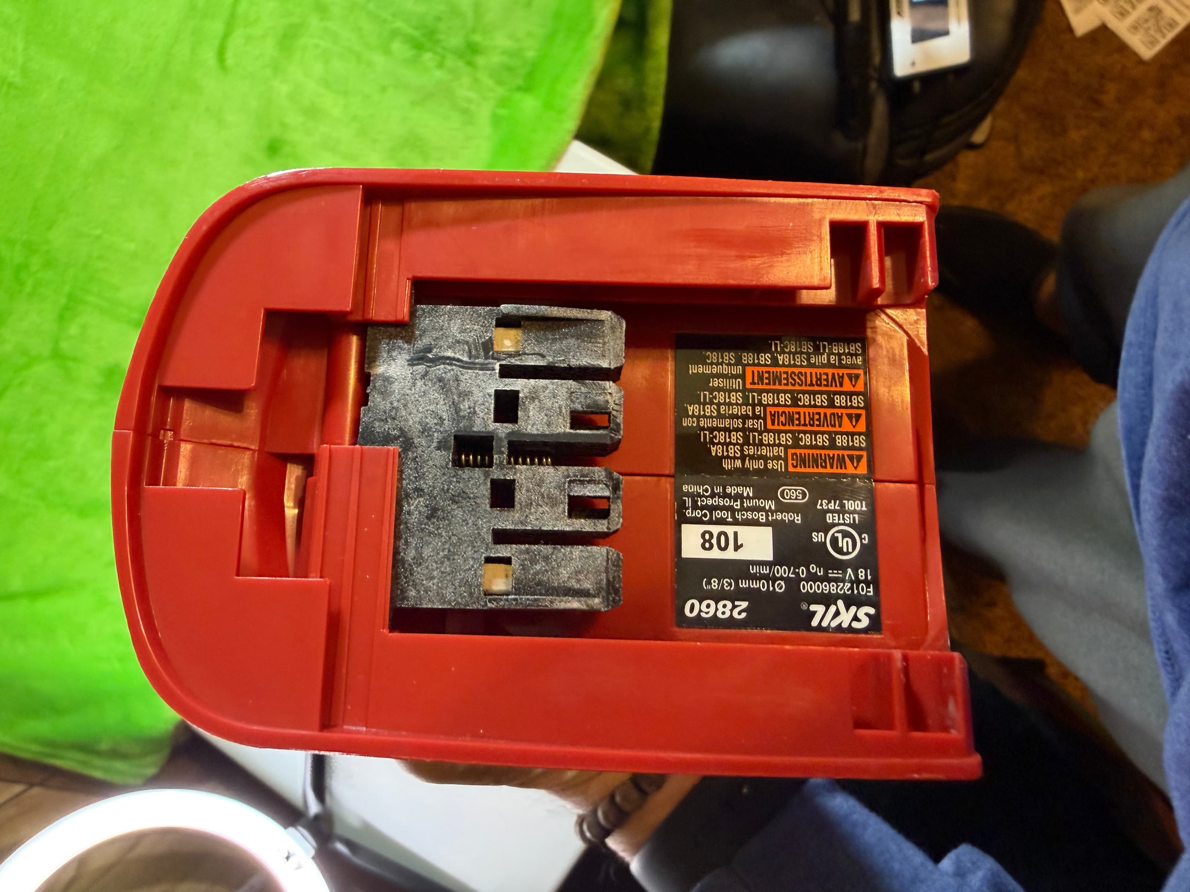 Skil Cordless Drill Red Black Variable Speed Power Tool - Thumbnail 6