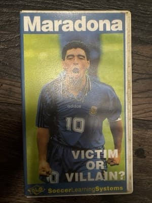 RARE! Diego Maradona Victim or Villain Soccer 1995 Video VHS Argentina Futbol - Thumbnail 2