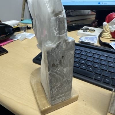 Onyx Marble Horse Head Book Ends Vintage Pair 8” Tall 3” Wide - Thumbnail 2
