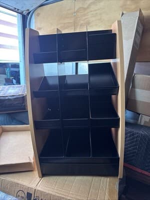 WRI Coffee Countertop Condiment Rack 24Hx10Wx13L, 12 Compartments - Thumbnail 2