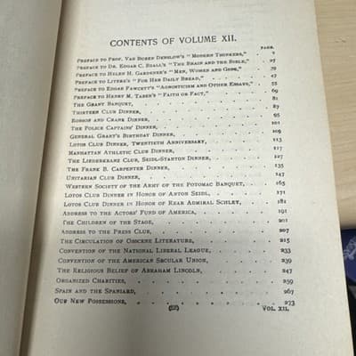 THE WORKS OF ROBERT G. INGERSOLL (COMPLETE 12 VOLUME SET) by Robert Ingersoll - Thumbnail 8