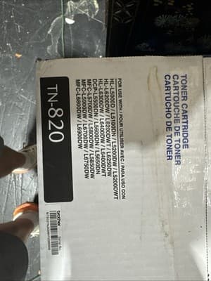 GENUINE - BROTHER TN820 STANDARD BLACK TONER CARTRIDGE - TN-820 - Still Sealed - Thumbnail 2