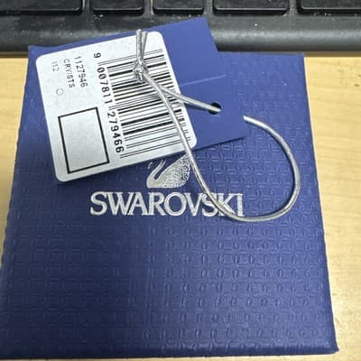 SWAROVSKI Emblem Logo Cufflinks SILVER Men's. New - Thumbnail 3