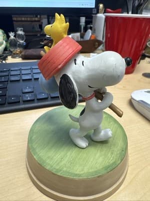 Hallmark Snoopy Woodstock Love Where You're Headed Peanuts Gallery Figurine 2013 - Thumbnail 2