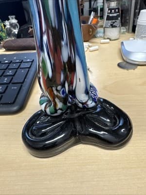 Murano Hand Blown Glass Clown Figurine Original Italy - Thumbnail 7