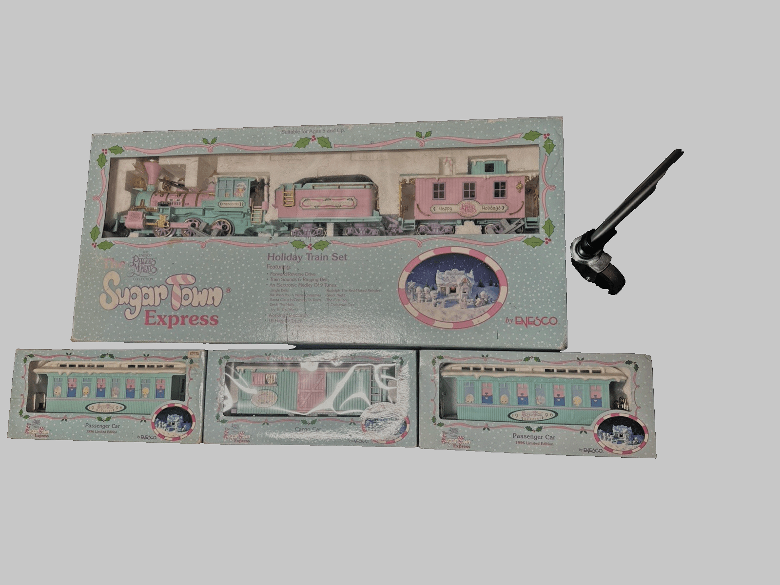 NEW OLD STOCK Precious Moments The Sugar Town Express Holiday Train Set + 3 Cars - Image 1