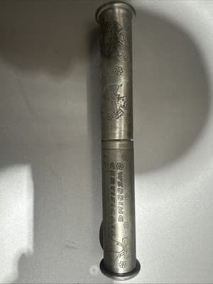 Pewter Wedding Certificate Tube Holder Keepsake - Image 1