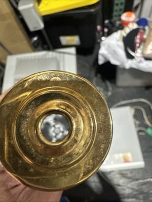 Vintage Brass and Green Marble Kaleidoscope 1970's Rare Heavy 7" Inches No Brand - Thumbnail 3