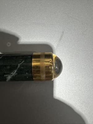 Vintage Brass and Green Marble Kaleidoscope 1970's Rare Heavy 7" Inches No Brand - Thumbnail 2