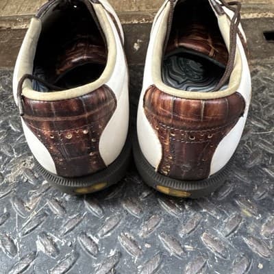 Foot Joy Brown and White Saddle In Great Condition Size 10.5 M - Thumbnail 4