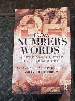 From Numbers to Words: Reporting Statistical Results for the Social S - GOOD - Image 1