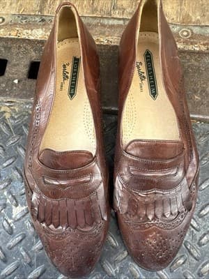 Florsheim Barletta Men’s 10.5 D Loafers Leather Kiltie Tassel Red Made In Italy - Image 1