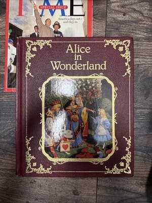 Alice In The Wonderland Genuine Bonded Leather Book 1990 - Image 1