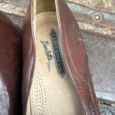 Florsheim Barletta Men’s 10.5 D Loafers Leather Kiltie Tassel Red Made In Italy - Thumbnail 3