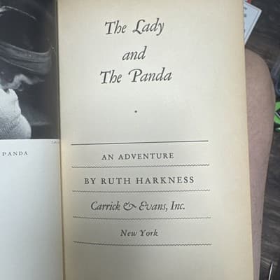 The Lady and the Panda 1938 1st Ed Harkness China Panda Adventure Exploration - Thumbnail 4
